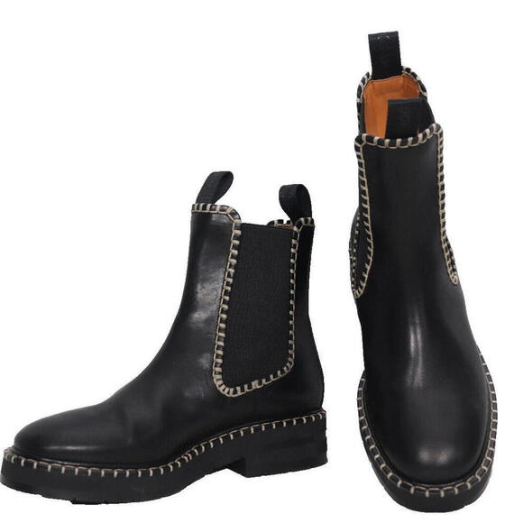 Chloe Women's Size EU 38 US8 Black Noua Chelsea Boots Leather Ankle Boot $1500 - Picture 5 of 10